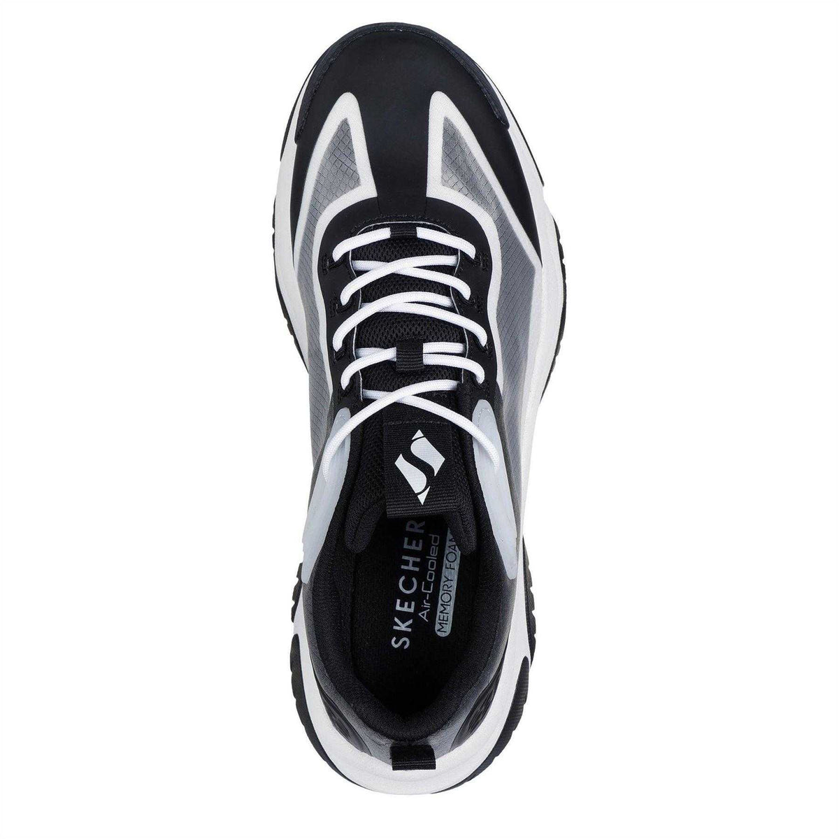 White-Black - Lifestyle - Skechers Mens Moonhiker Low Cut Trainers