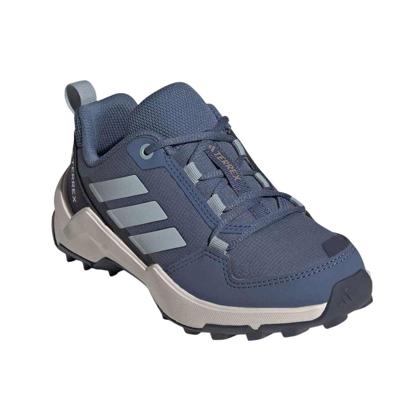 Steel Blue-Grey-Navy - Front - Adidas Childrens-Kids Terrex AX4R Hiking Shoes