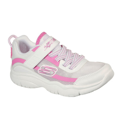 White-Pink - Front - Skechers Childrens-Kids Flexblast Trainers