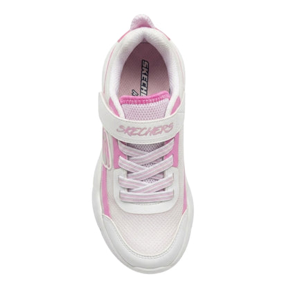 White-Pink - Side - Skechers Childrens-Kids Flexblast Trainers