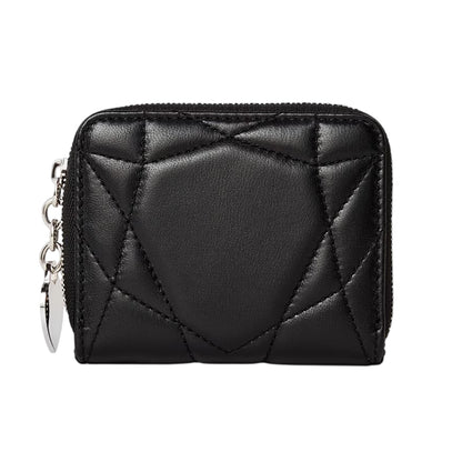 Black - Front - Tiffany & Co Womens-Ladies Keyring Leather Coin Purse