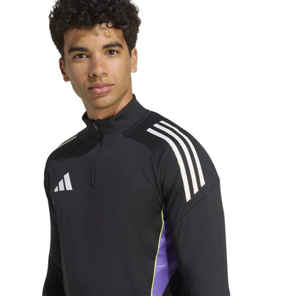 Black-Purple - Side - Adidas Mens Tiro 25 Competition Logo Track Top