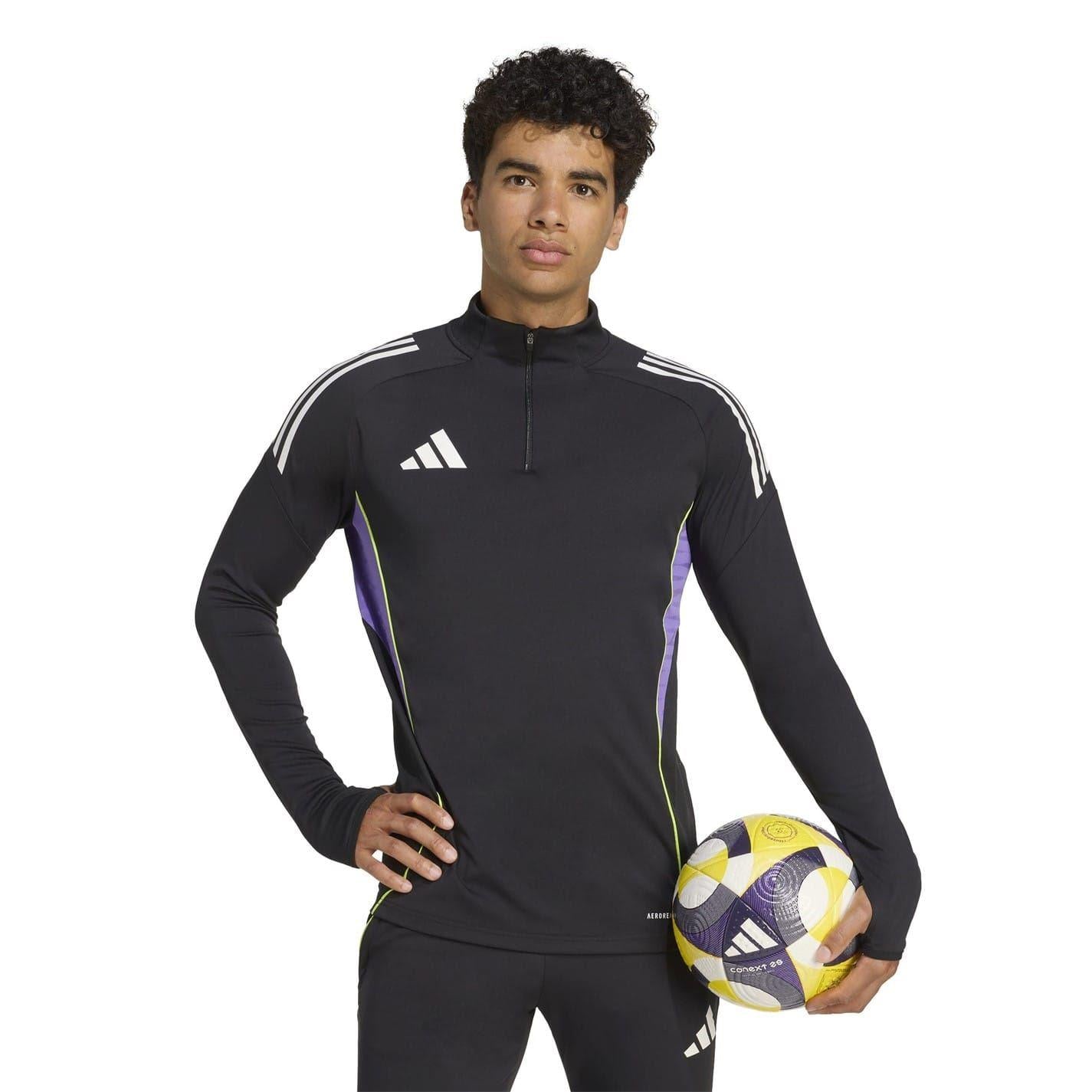 Black-Purple - Lifestyle - Adidas Mens Tiro 25 Competition Logo Track Top