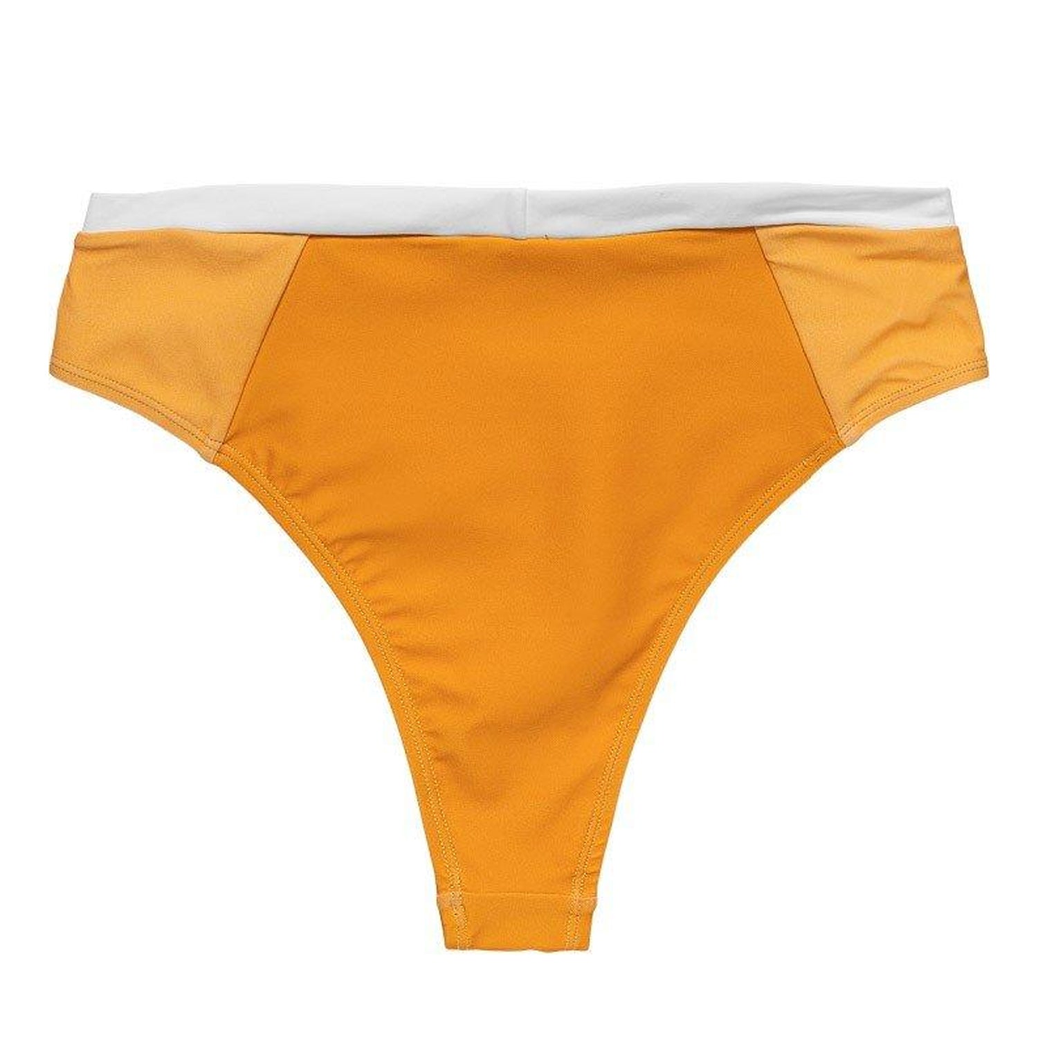 Yellow - Back - Panos Emporio Womens-Ladies High Waist Bikini Bottoms