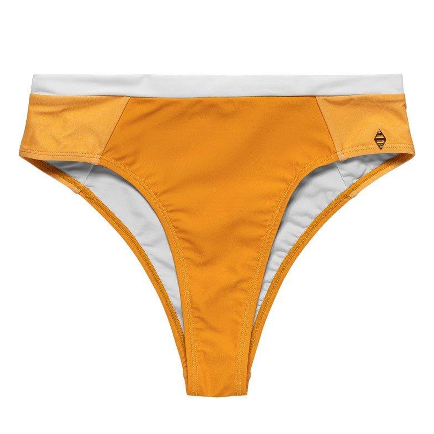 Yellow - Front - Panos Emporio Womens-Ladies High Waist Bikini Bottoms