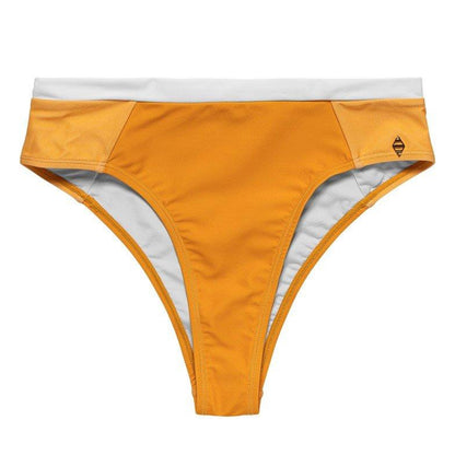 Yellow - Front - Panos Emporio Womens-Ladies High Waist Bikini Bottoms