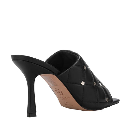 Black - Lifestyle - Ted Baker Womens-Ladies Majji Leather Heeled Mule Slippers