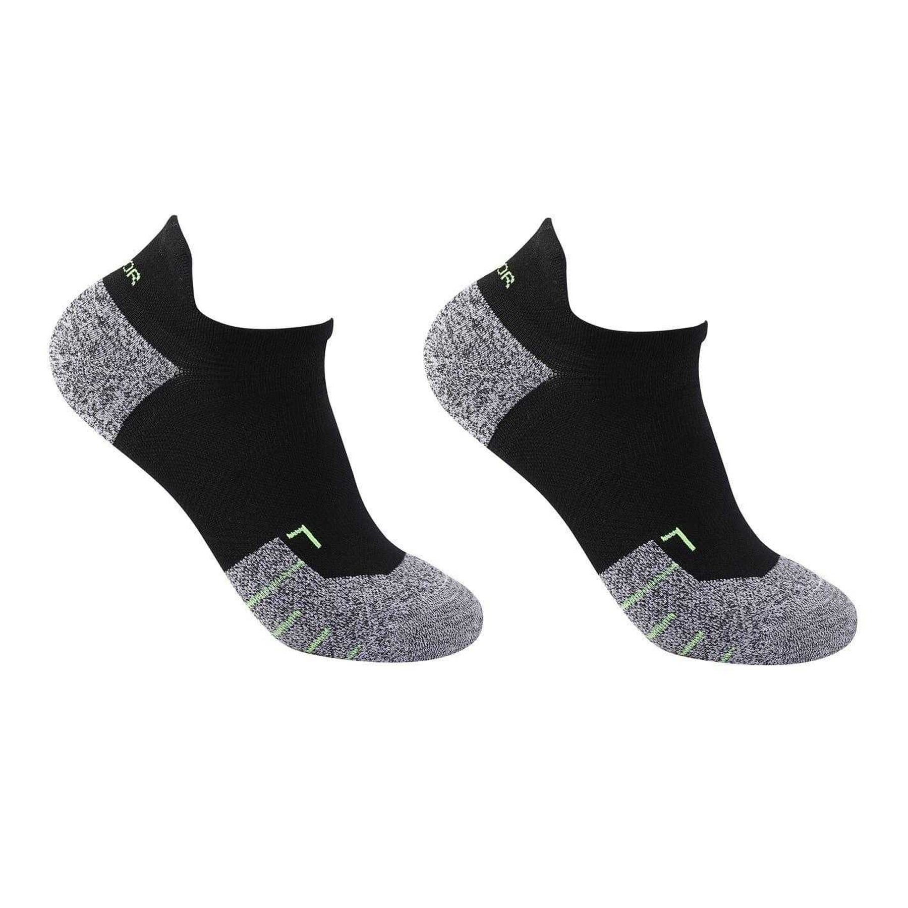 Black - Front - Karrimor Womens-Ladies Logo No-Show Socks