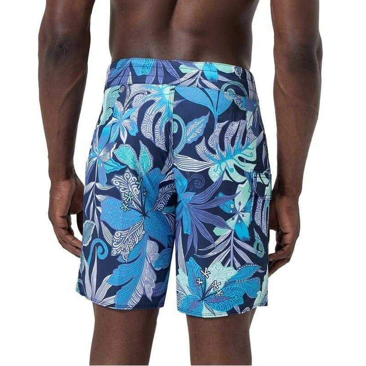 Blue - Back - Speedo Mens Floral Boardshorts
