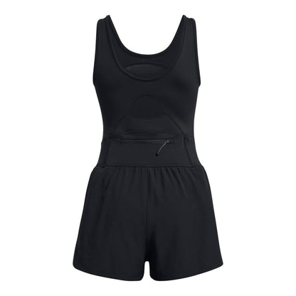 Black - Back - Under Armour Womens-Ladies Launch Runsie Bodysuit