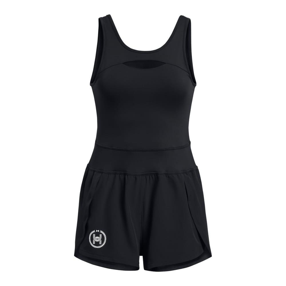 Black - Front - Under Armour Womens-Ladies Launch Runsie Bodysuit