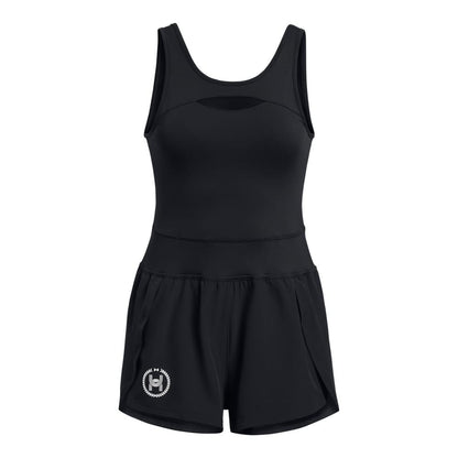 Black - Front - Under Armour Womens-Ladies Launch Runsie Bodysuit