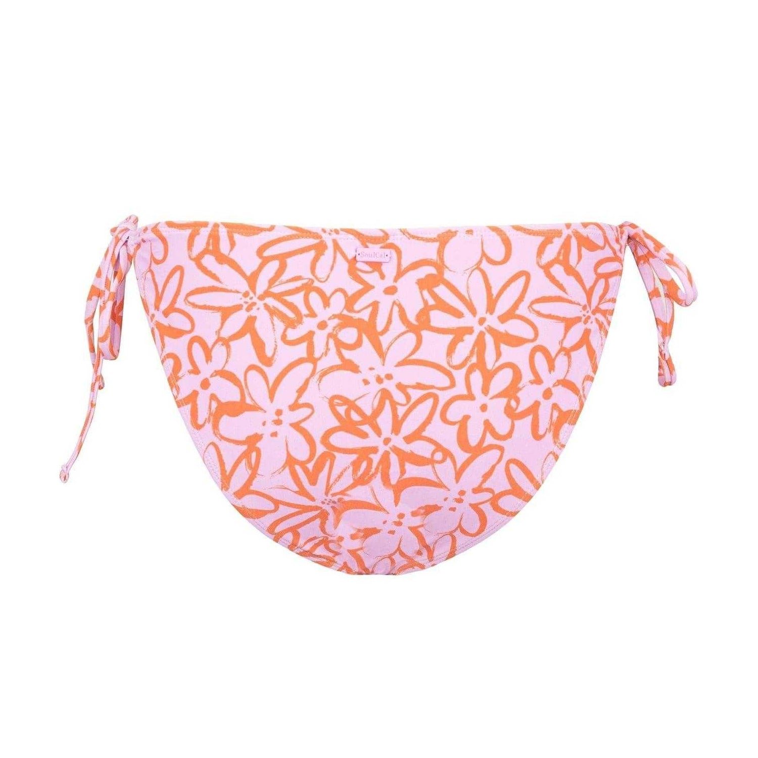 Pink - Back - SoulCal Womens-Ladies Floral Bikini Bottoms