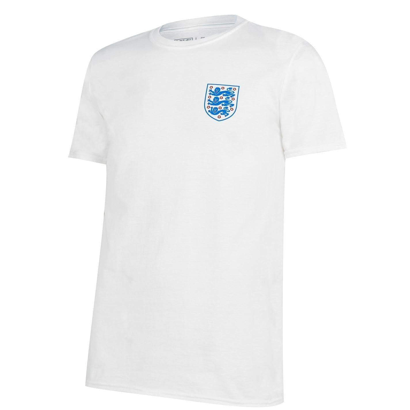 White - Side - England FA Mens Crest Cotton T-Shirt