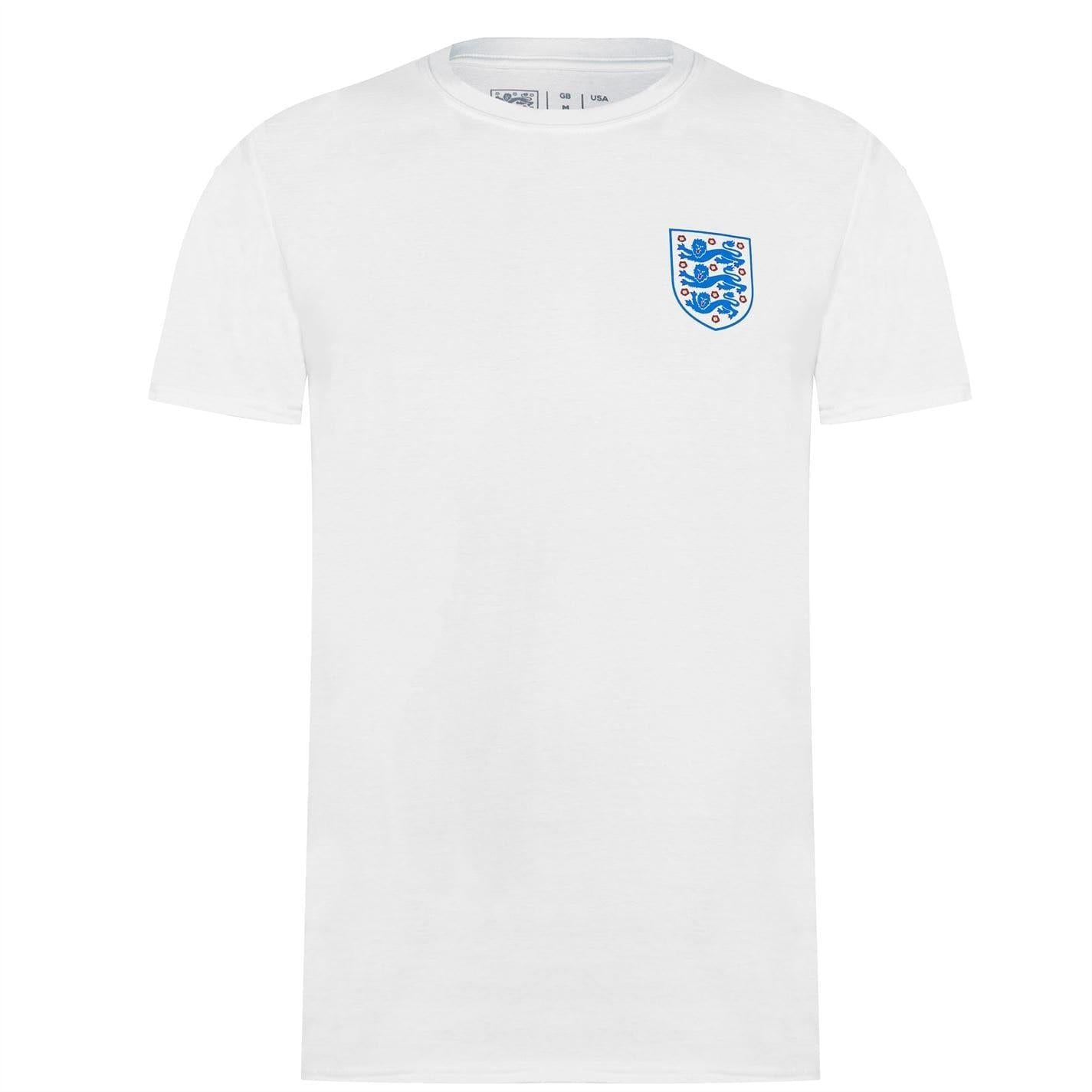 White - Front - England FA Mens Crest Cotton T-Shirt