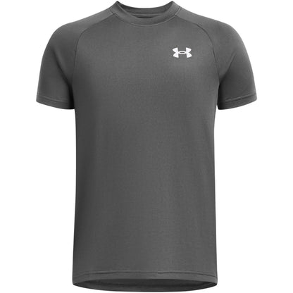 Pitch Grey - Front - Under Armour Boys Tech 2.0 Short-Sleeved T-Shirt