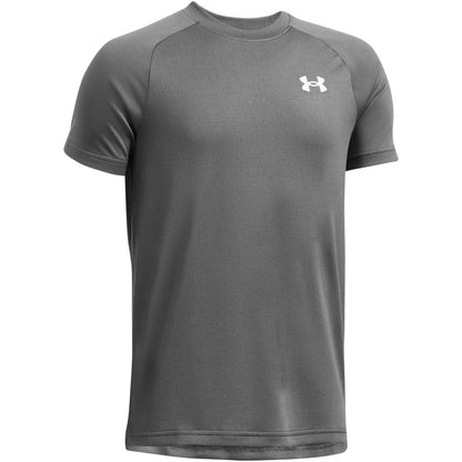 Pitch Grey - Side - Under Armour Boys Tech 2.0 Short-Sleeved T-Shirt