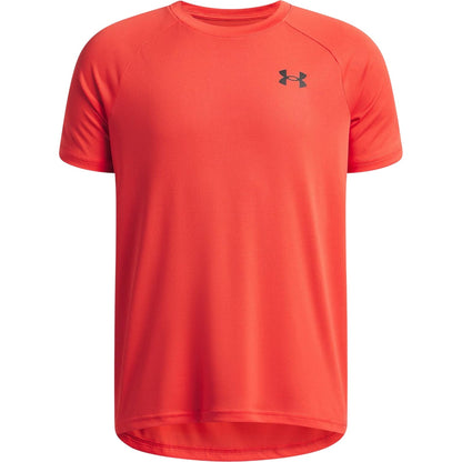 Red - Front - Under Armour Boys Tech 2.0 Short-Sleeved T-Shirt