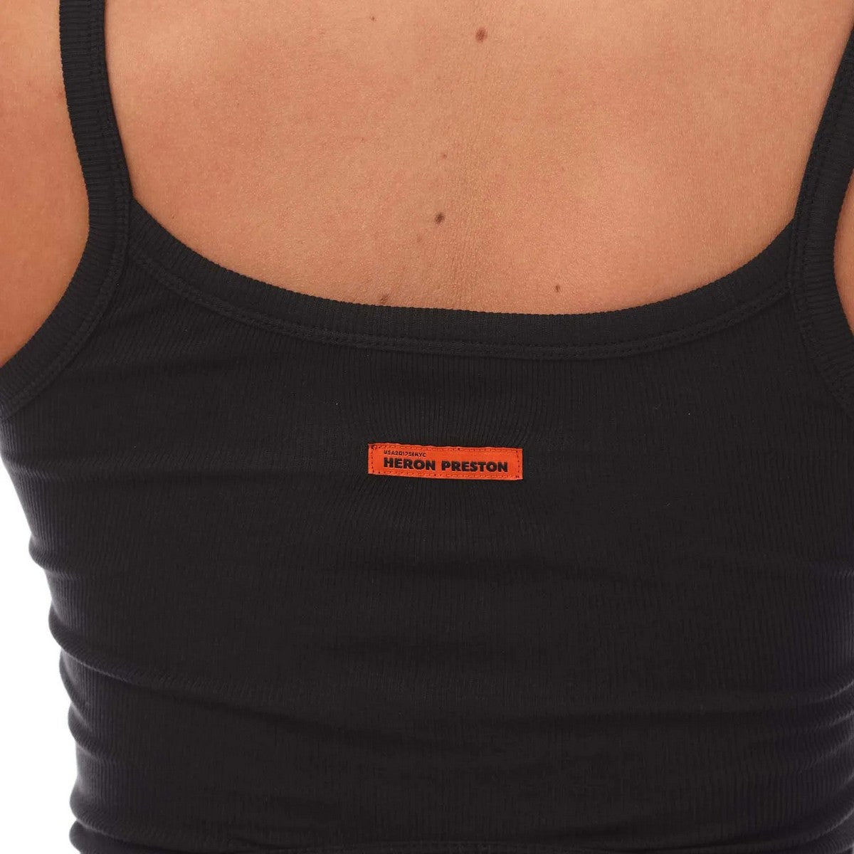 Black - Side - Heron Preston Womens-Ladies Hooks Tank Top