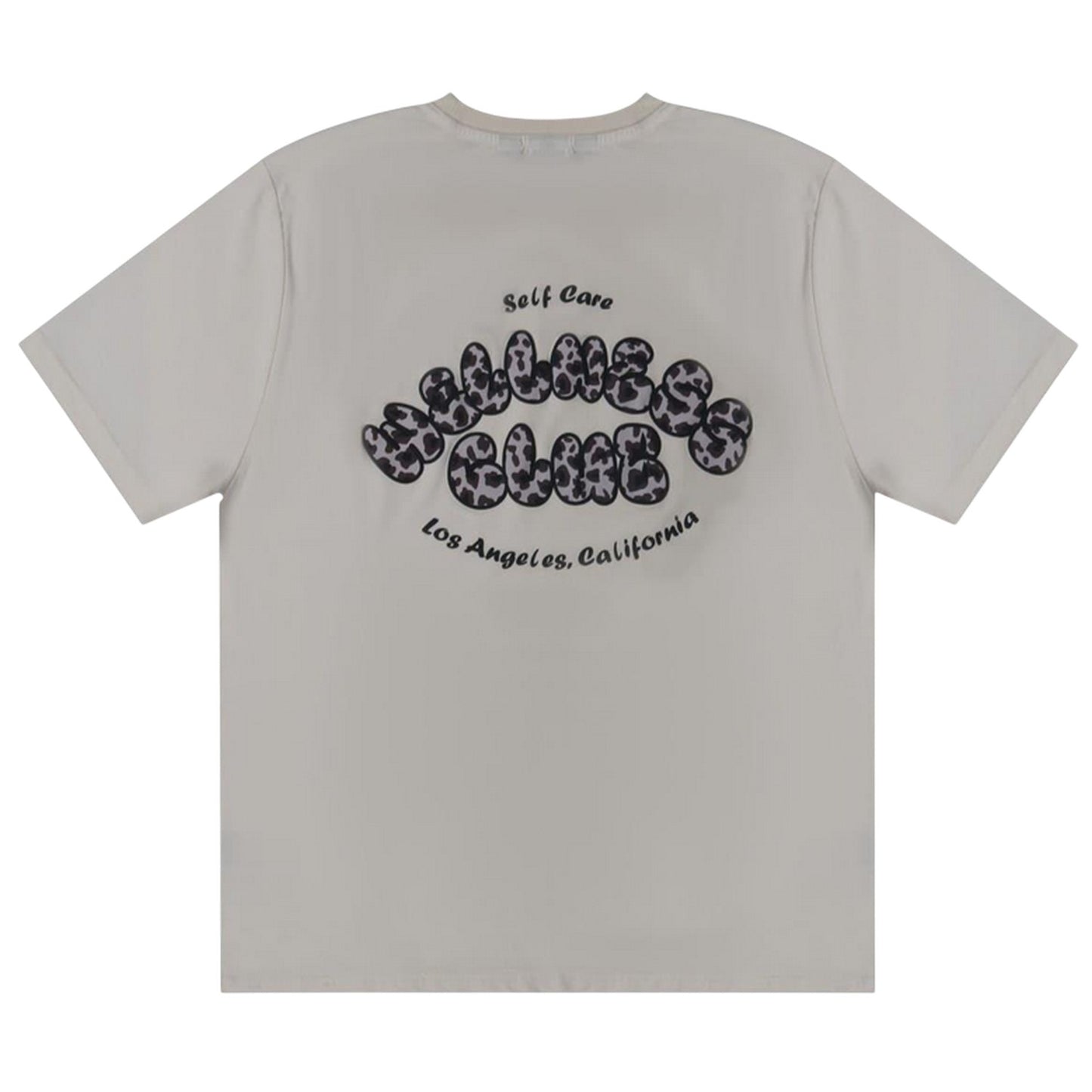 Cream-Leopard - Back - Miso Unisex Adult Bubble Regular T-Shirt