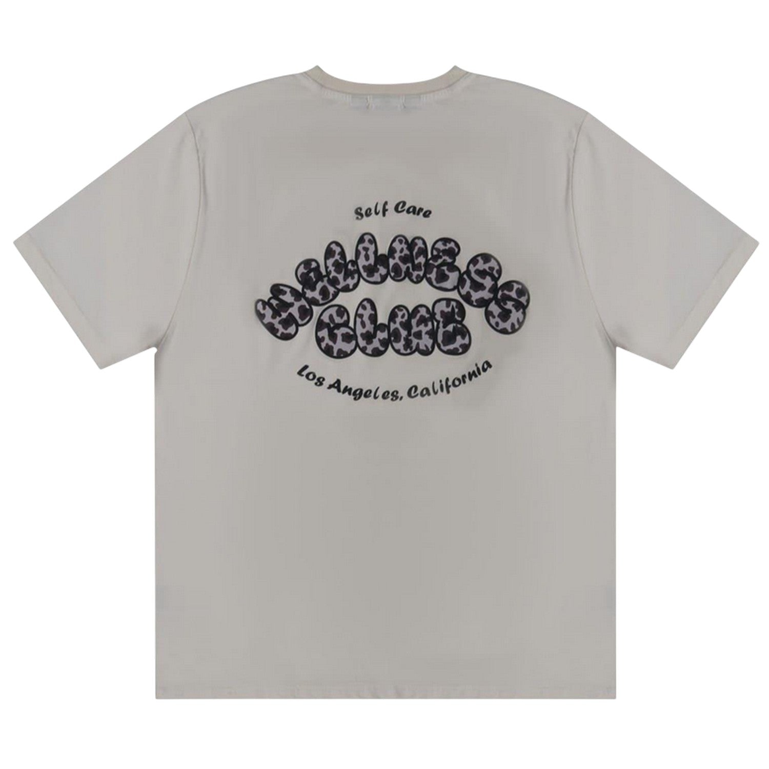 Cream-Leopard - Back - Miso Unisex Adult Bubble Regular T-Shirt
