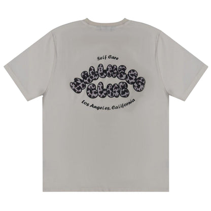 Cream-Leopard - Back - Miso Unisex Adult Bubble Regular T-Shirt