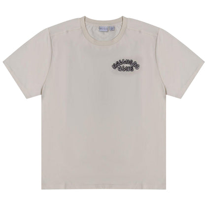 Cream-Leopard - Front - Miso Unisex Adult Bubble Regular T-Shirt
