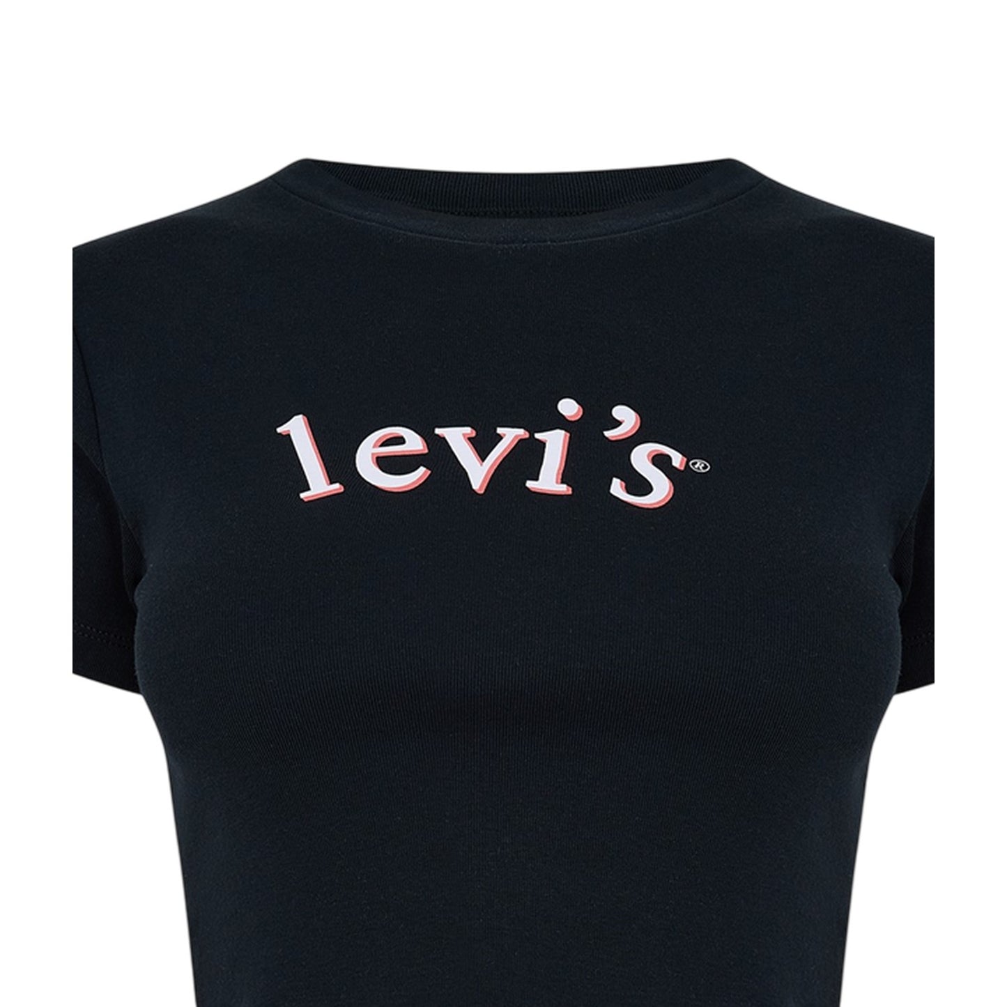 Black - Side - Levis Womens-Ladies Logo Boxy T-Shirt