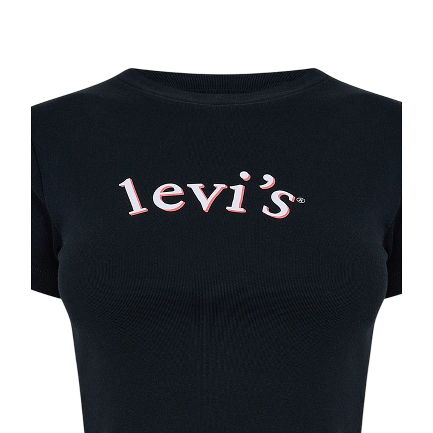Black - Side - Levis Womens-Ladies Logo Boxy T-Shirt