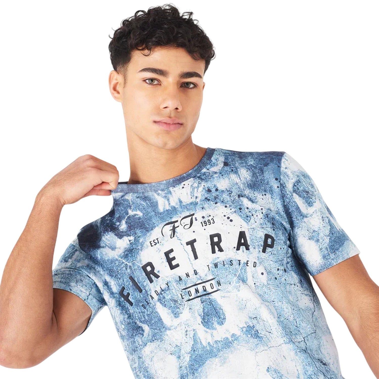 Navy - Lifestyle - Firetrap Mens Skull T-Shirt