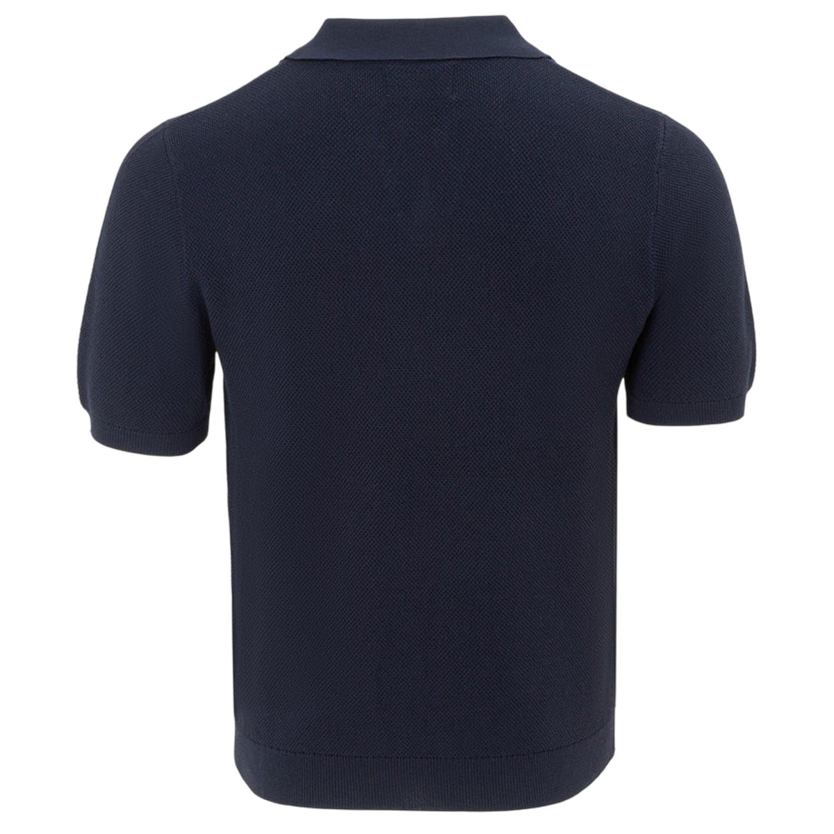 Blue - Back - Firetrap Mens Textured Collared Polo Shirt