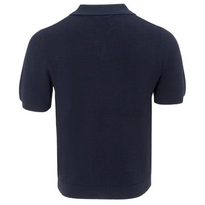 Blue - Back - Firetrap Mens Textured Collared Polo Shirt