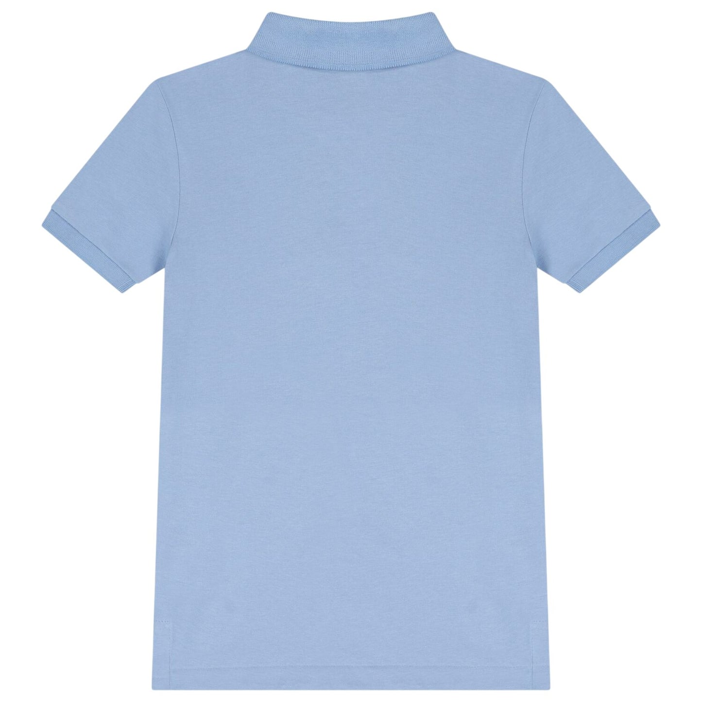 Chambray Blue - Back - Ralph Lauren Childrens-Kids Embroidered Pocket Regular Polo Shirt