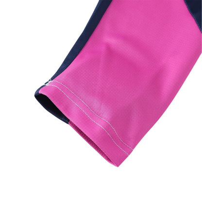 White-Navy-Pink - Lifestyle - Kelme Womens-Ladies Colour Block Regular Long-Sleeved T-Shirt