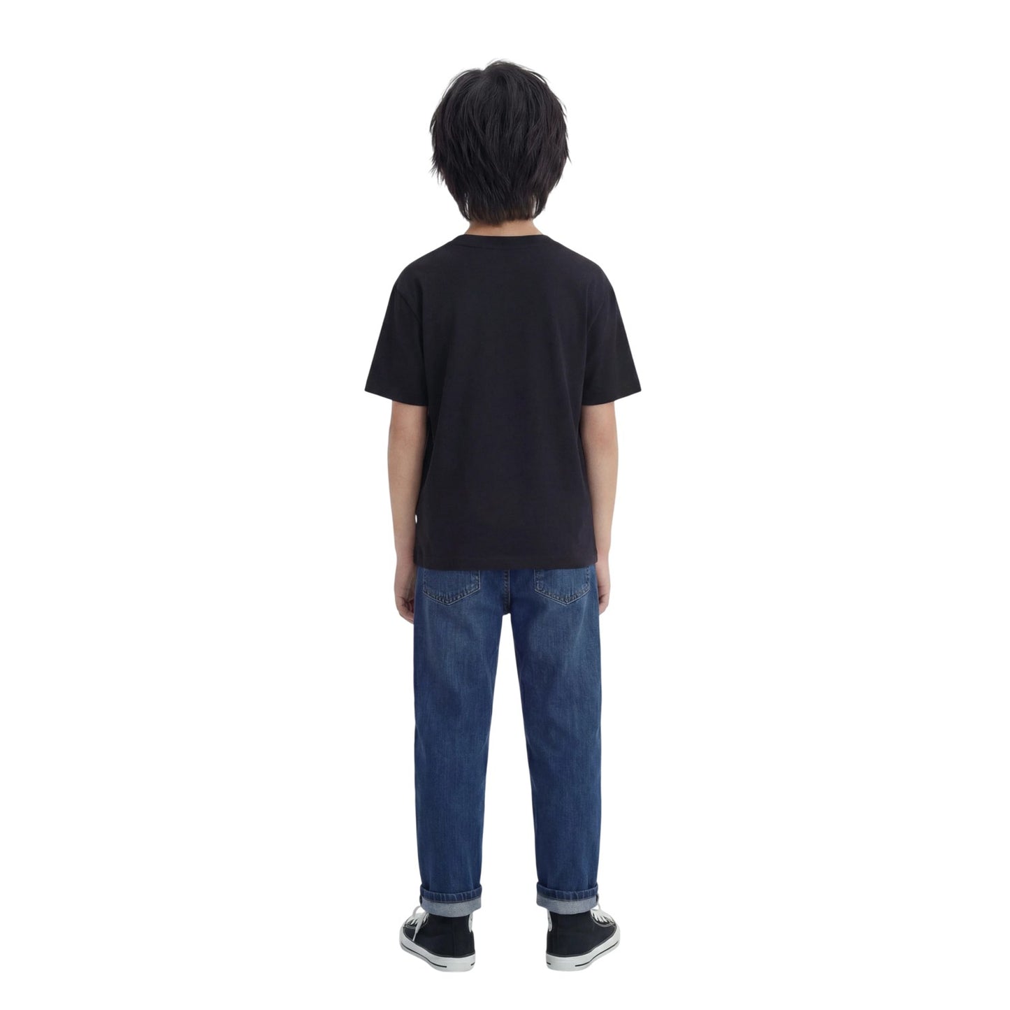 Black - Side - New York Knicks Childrens-Kids Nike T-Shirt