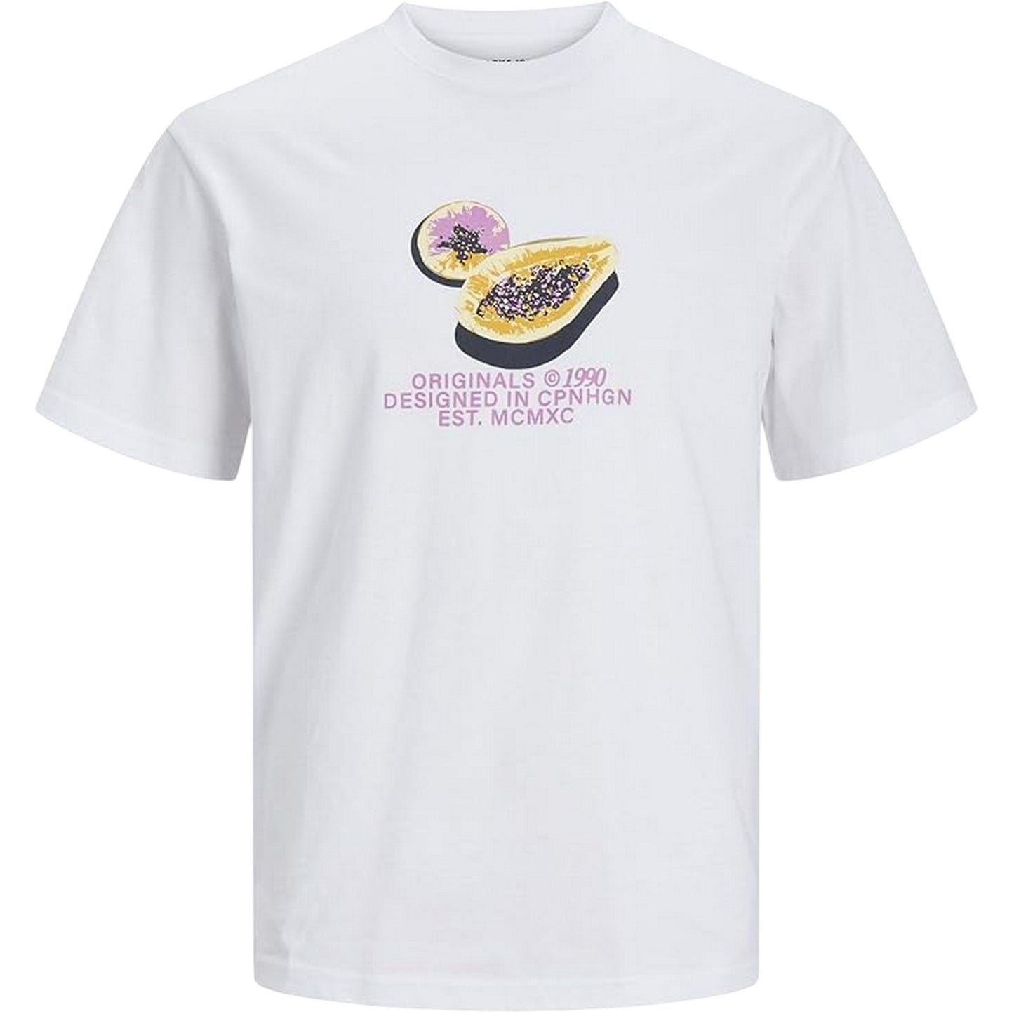 Bright White - Front - Jack And Jones Mens Papaya Crew Neck T-Shirt