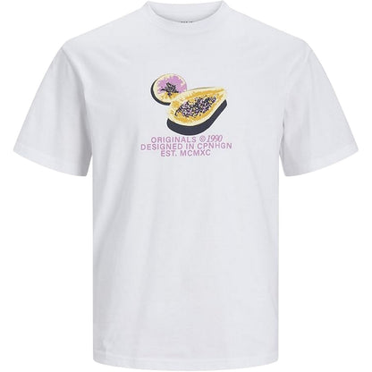Bright White - Front - Jack And Jones Mens Papaya Crew Neck T-Shirt