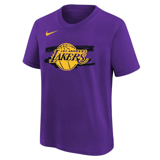 Lakers Purple - Front - Los Angeles Lakers Mens Nike T-Shirt