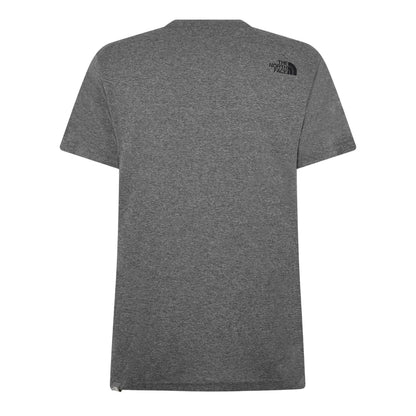 Grey Heather - Back - The North Face Mens Simple Dome Regular T-Shirt