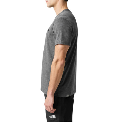 Grey Heather - Side - The North Face Mens Simple Dome Regular T-Shirt