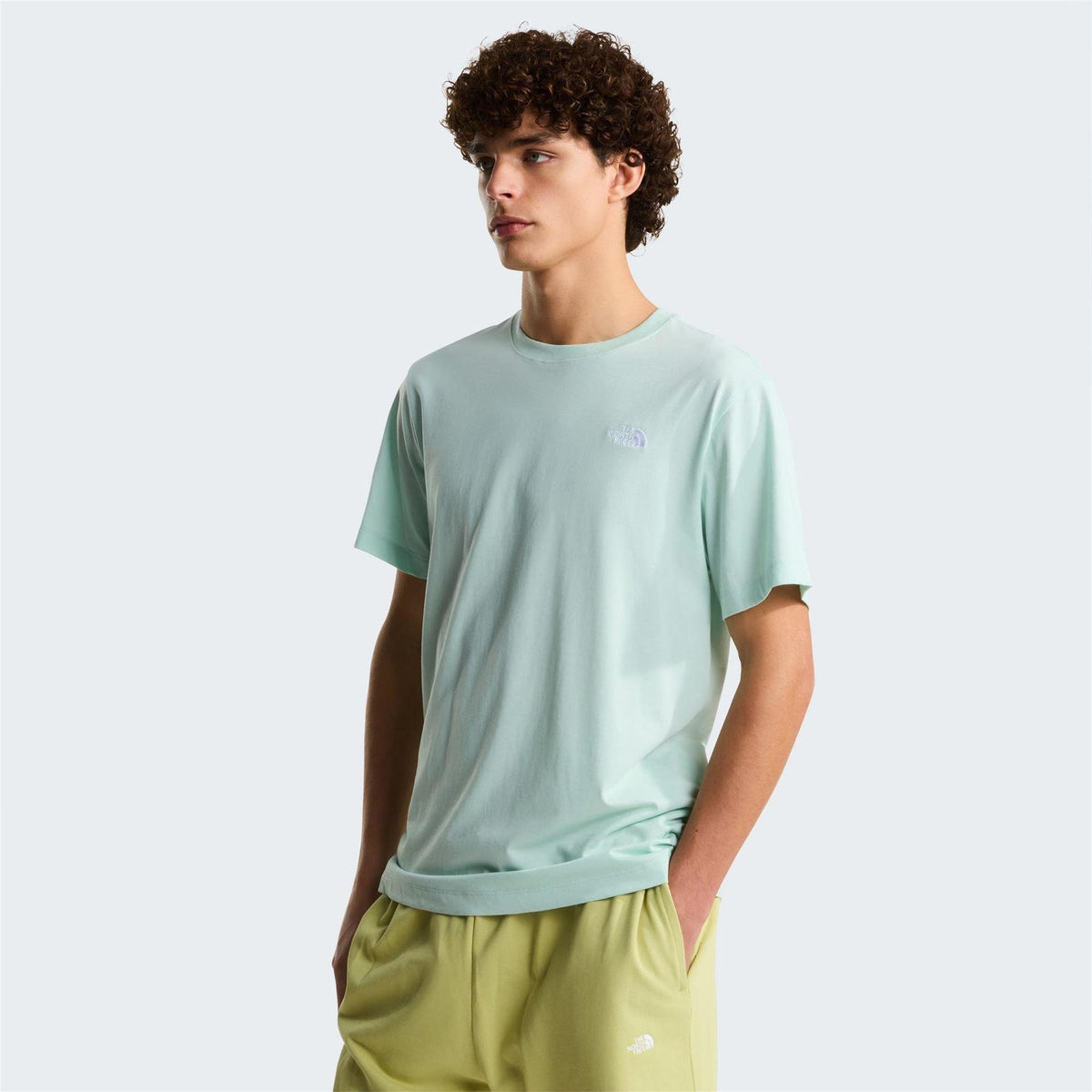 Opal Blue - Side - The North Face Mens Simple Dome Regular T-Shirt