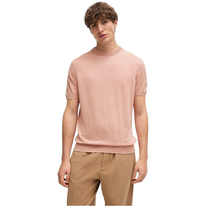 Pink - Lifestyle - Boss Mens Tramonte Knitted T-Shirt