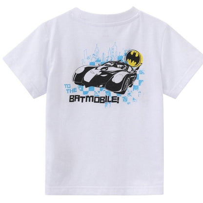 Black-Yellow - Back - Batman Childrens-Kids Back Print T-Shirt