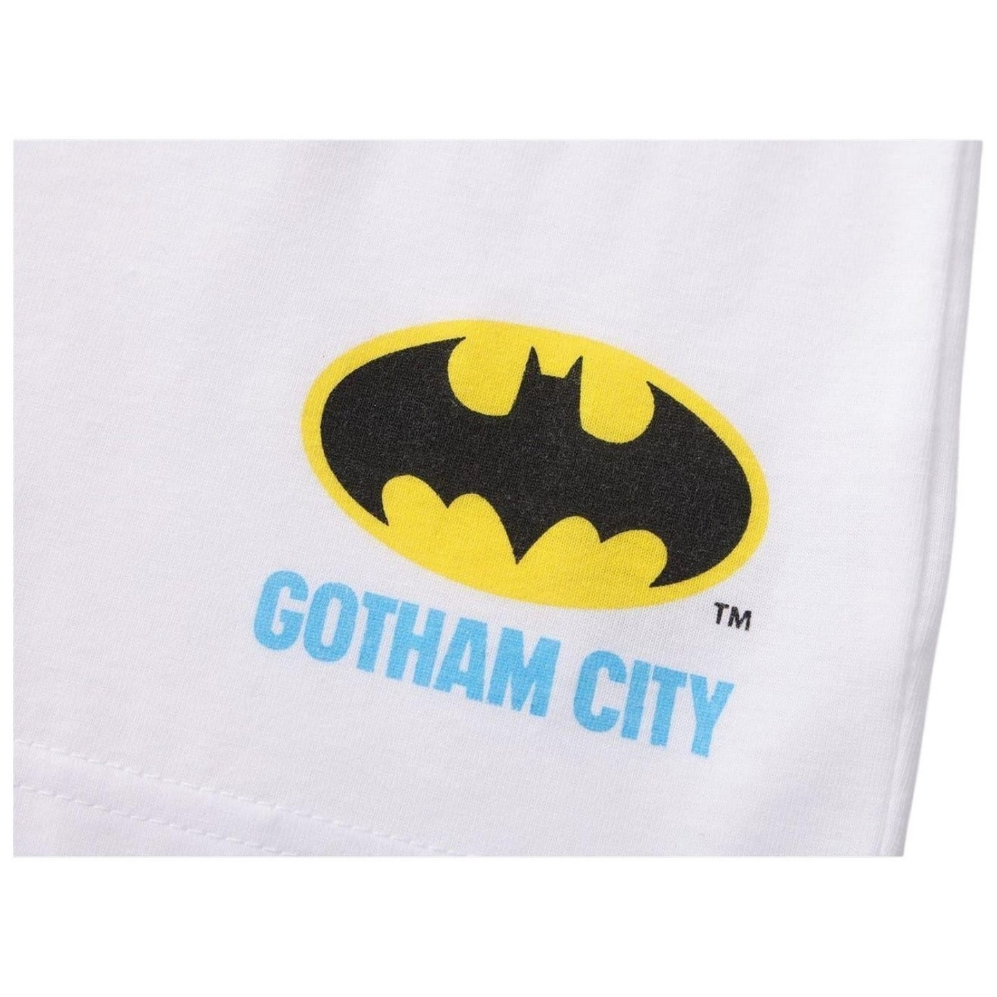 Black-Yellow - Side - Batman Childrens-Kids Back Print T-Shirt