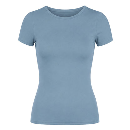 Blue - Front - Honeyz Womens-Ladies Signature Crew Neck Slim T-Shirt