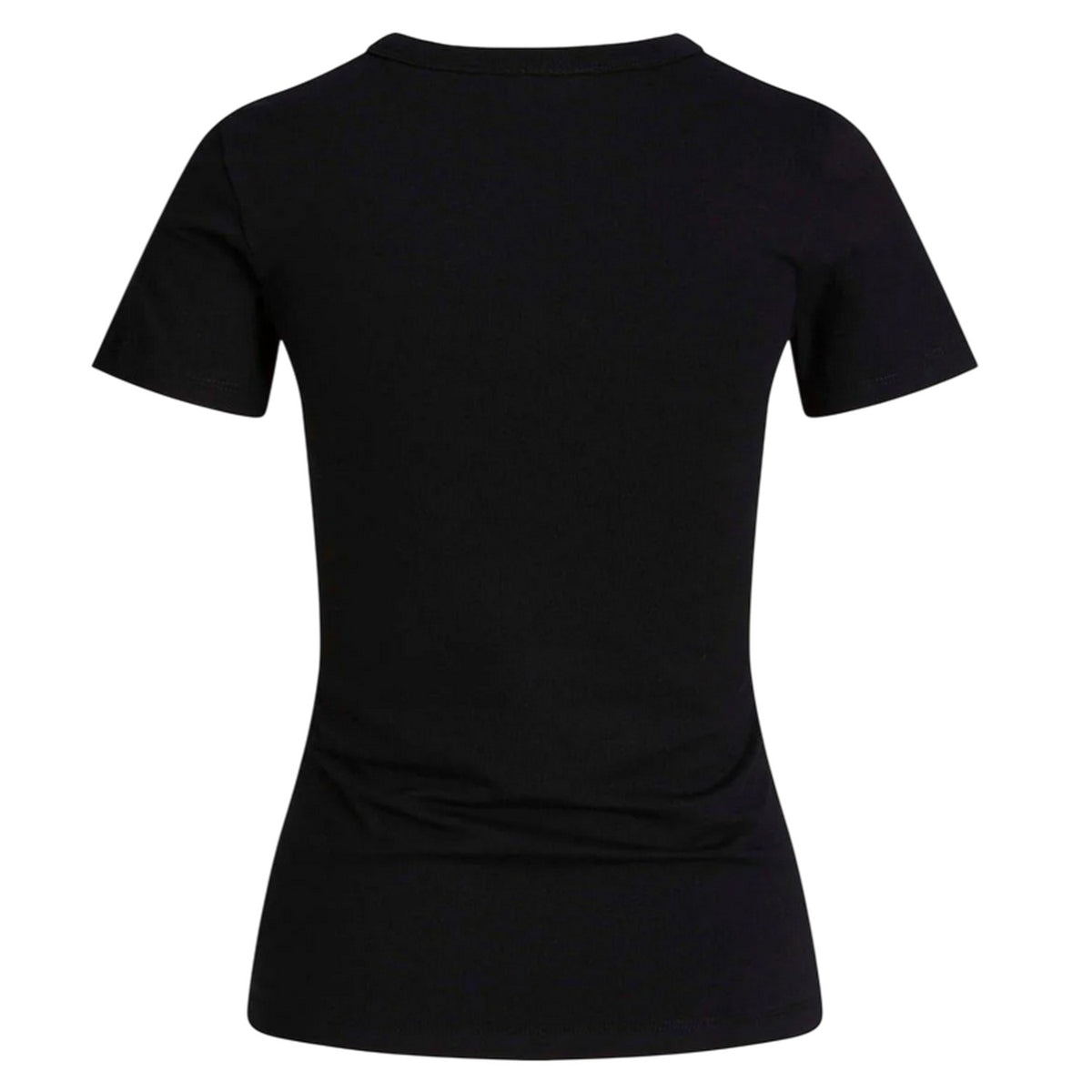 Black - Back - JJXX Womens-Ladies Plain Crew Neck T-Shirt