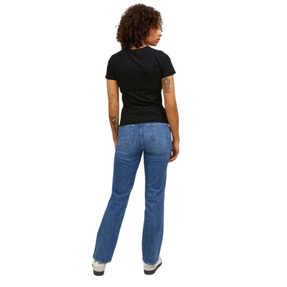 Black - Lifestyle - JJXX Womens-Ladies Plain Crew Neck T-Shirt