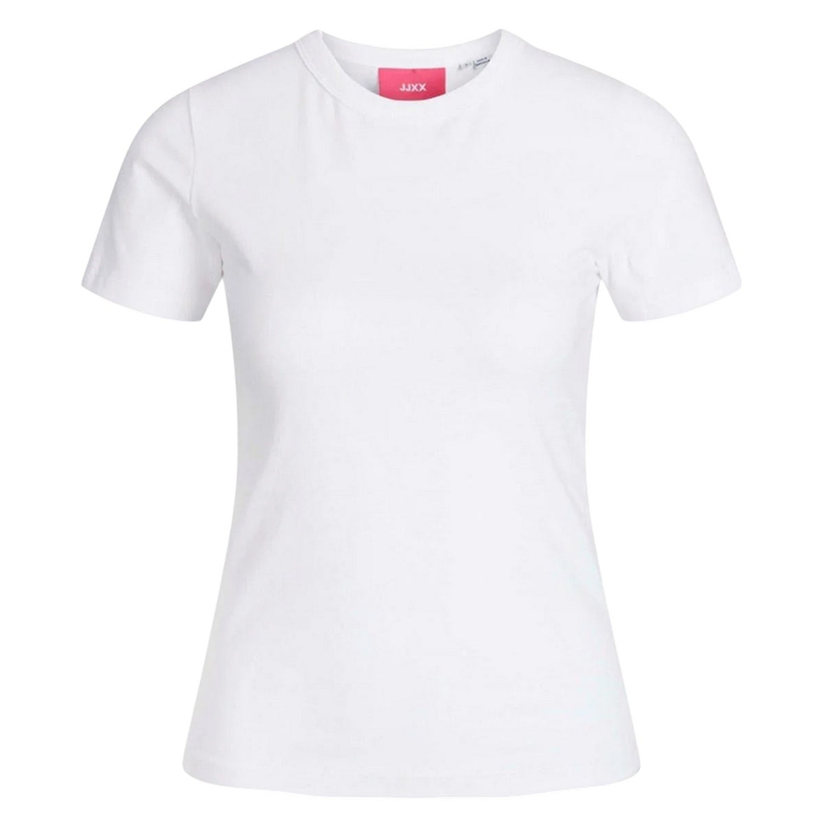 Bright White - Front - JJXX Womens-Ladies Plain Crew Neck T-Shirt