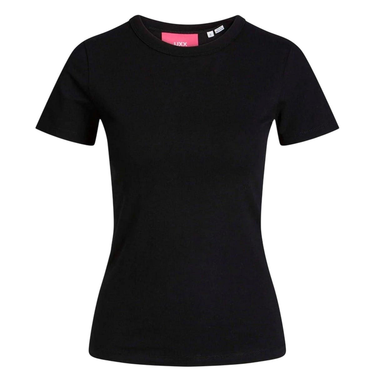 Black - Front - JJXX Womens-Ladies Plain Crew Neck T-Shirt