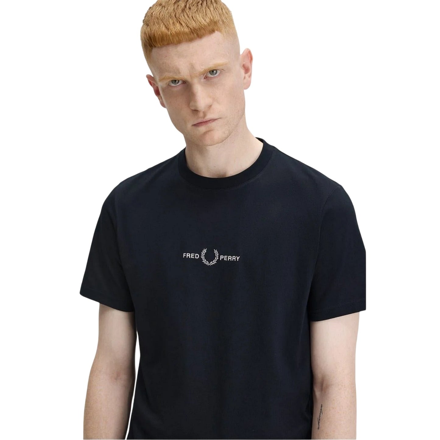 Navy - Lifestyle - Fred Perry Mens Logo T-Shirt